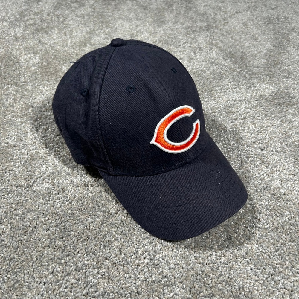 Chicago Bears NFL Hat Navy Blue Adjustable Baseball Cap Embroidered Logo Mens